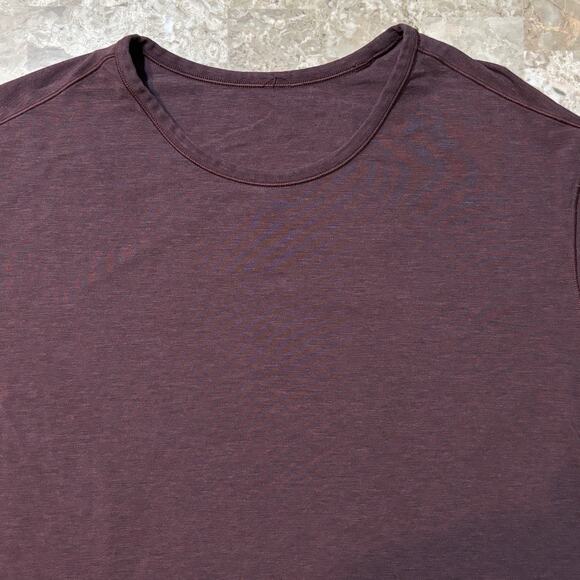 Lululemon Shirt Mens XL Red 5 Year Basic Tee Short Sleeve Stretch Gym Yoga - Picture 1 of 8